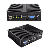 Mini PC Personalizado Sin Ventilador 19V N2810 N2940 RJ45 2Lan RS232 Com 6USB Computadora Industrial Integrada Tipo Tablet de Escritorio Precio Económico