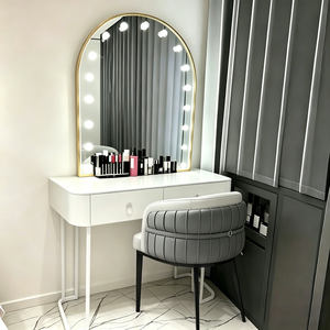 Bedroom <b>dressing</b> <b>table</b> studio <b>makeup</b> <b>table</b> with lights shopping mall <b>makeup</b> room beauty salon <b>makeup</b> mirror - Product Image 5