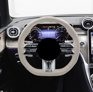 2025 nuevo modelo para <span class=keywords><strong>Mercedes</strong></span> Benz 2023 2022 B200 CLA <span class=keywords><strong>E220</strong></span> <span class=keywords><strong>AMG</strong></span> CLE volante de cuero blanco Coche - Product Image 2