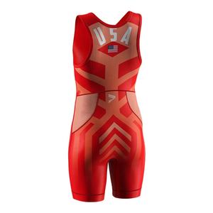 ชุดนักมวยปล้ำชายแบบมืออาชีพ ชุดรัดรูปสำหรับนักมวยปล้ำ ชุดนักมวยปล้ำแบบแยกชิ้น แผงตาข่ายเสริมความแข็งแรง ตะเข็บเสริมความทนทาน - Product Image 4