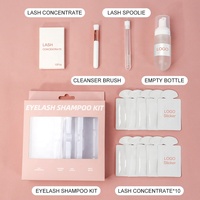 Kit de shampoing pour cils sans huile, nettoyant moussant pour cils, nettoyage en profondeur, doux, sans irritation, élimination des acariens