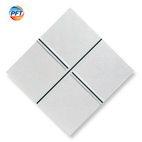 Placa de Techo Cuadrada Moderna de PVC y Yeso, Resistente al Fuego, Impermeable y a la Humedad, para Centros Comerciales, Hoteles, Hospitales, Gimnasios y Talleres