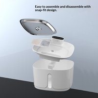 Fontaine à eau sans fil pour animaux de compagnie NicePets 3,2 L |   Pompe silencieuse en acier inoxydable avec filtre pour eau courante |   Fontaine pour chat et chien 4000mAh Type-C
