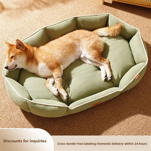 Lit <span class=keywords><strong>pour</strong></span> <span class=keywords><strong>chien</strong></span> en mousse à mémoire <span class=keywords><strong>de</strong></span> <span class=keywords><strong>forme</strong></span> orthopédique <span class=keywords><strong>de</strong></span> luxe, logo personnalisé, canapé <span class=keywords><strong>pour</strong></span> animaux <span class=keywords><strong>de</strong></span> compagnie avec niche rectangulaire, confort toute saison, classique antidérapant - Product Image 1