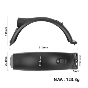 Garde-boue avant et arrière pour scooter Xiaomi 6Lite, déflecteurs d'eau, anti-poussière, imperméables, résistants à l'usure et durables - Product Image 4