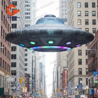 OVNI Inflable Gigante con Iluminación LED, Nave Espacial Inflable Personalizada, Resistente al Agua y a los Rayos UV, para Publicidad de Eventos