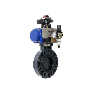 Válvula de Mariposa Neumática Mico DN150 Tipo Wafer de Acero Inoxidable Resistente a la Corrosión, Ácidos y Álcalis - Product Image 1