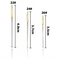 Accessoire de couture portable pour broderie DIY, aiguilles en acier inoxydable pour point de croix, queue dorée, style simple et durable