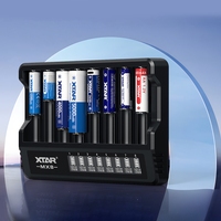 Chargeur de batterie intelligent XTAR MX8 18650 1.5V AA AAA Li-ion USB-C 8 emplacements avec écran LCD 3.7V Chargeur universel pour batteries au lithium