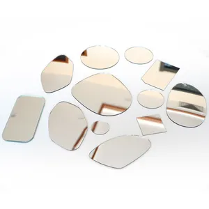 special shape rectangular motorbike rearview mirror glass plate with round corners
