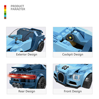 Wange 2873 Bloques de Construcción de Coche, Superdeportivo Creativo MOC, Decoración de Escena Urbana, Juego de Bloques de Construcción Educativos para Niños, Regalo
