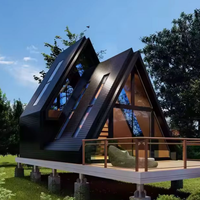 Maison de vacances modulaire légère en structure acier préfabriquée, isolée, pour complexe hôtelier extérieur, installation facile, ignifuge
