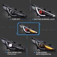 Projecteurs LED compatibles avec Hyundai Sonata 2011-2014 (ne convient pas aux modèles hybrides et sans nivellement automatique)