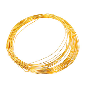 18K Gold Plated <b>Copper</b> Wire Round For <b>Bracelet</b> Making Jewelry Findings - Product Image 5