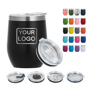 도매 맞춤형 웨딩 컵 12온스 에그 머그 선물 여행 머그 핑크 진공 텀블러 보온병 와인 텀블러 뚜껑 및 빨대 포함 - Product Image 6