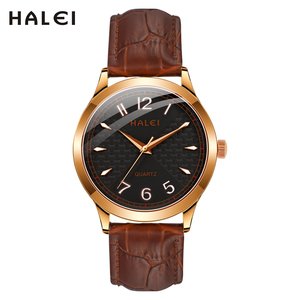 Montre à quartz pour homme HALEI, bracelet en cuir, affichage analogique, style professionnel élégant, étanche 3 ATM, mouvement japonais - Product Image 5