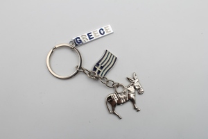 Llavero de <span class=keywords><strong>burro</strong></span> griego, colgantes DIY, joyería para hombre, llavero para coche, soporte de anillo de 30 mm, recuerdo para regalo - Product Image 2