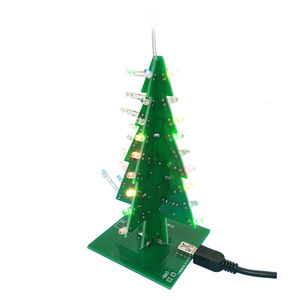 Tridimensional 3D árbol de Navidad LED DIY Kit rojo/verde/amarillo LED Flash <span class=keywords><strong>circuito</strong></span> Kit electrónico Fun Suite - Product Image 1
