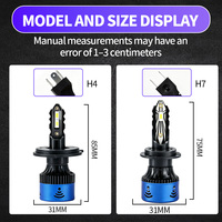 Bombillas LED para Faros Delanteros JHS A110 6000K, Lámparas de Conducción H4 H3 H1 H7 9007 9005, Faros Antiniebla Impermeables para SUV, Camiones, Automóviles y Motocicletas