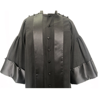 Robe de juge noire sur mesure de luxe Toga