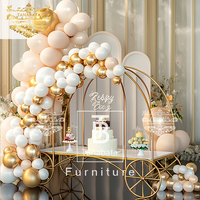 Décoration de fête Table à gâteau Dessert Bar Chariot à bonbons avec roues