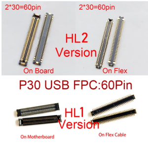 Connecteur FPC de charge USB 60 broches, 50 broches, 40 broches, 32 broches sur la carte mère pour <span class=keywords><strong>Huawei</strong></span> <span class=keywords><strong>P30</strong></span> <span class=keywords><strong>Pro</strong></span> P30Pro, écran LCD, écran flexible - Product Image 4