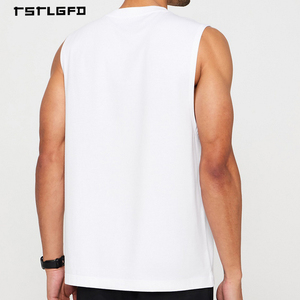 Camisetas de Gimnasio Personalizadas al por Mayor para Hombre, Camisetas Deportivas sin Mangas para Entrenamiento, Running, Color Blanco - Product Image 5
