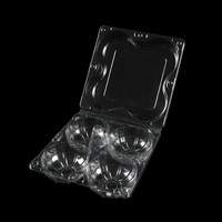 Boîte d'emballage en plastique PET à 4 compartiments pour fruits frais, boîte transparente pour pommes