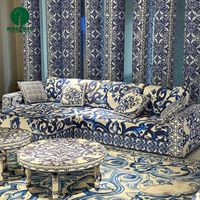 Moontree Sièges en tissu de style italien Ensemble de canapés de luxe modernes avec table basse latérale Designs Meubles de salon Canapés