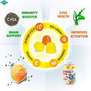 Suplemento sanitario de etiqueta privada Gomitas de vitamina Gomitas de aceite de pescado con DHA y EPA para adultos y niños - Product Image 2