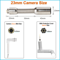 Tête de caméra 23MM Câble 20M Endoscope de pipeline industriel 7 "LCD Système de caméra d'inspection de tuyau de vidange d'égout