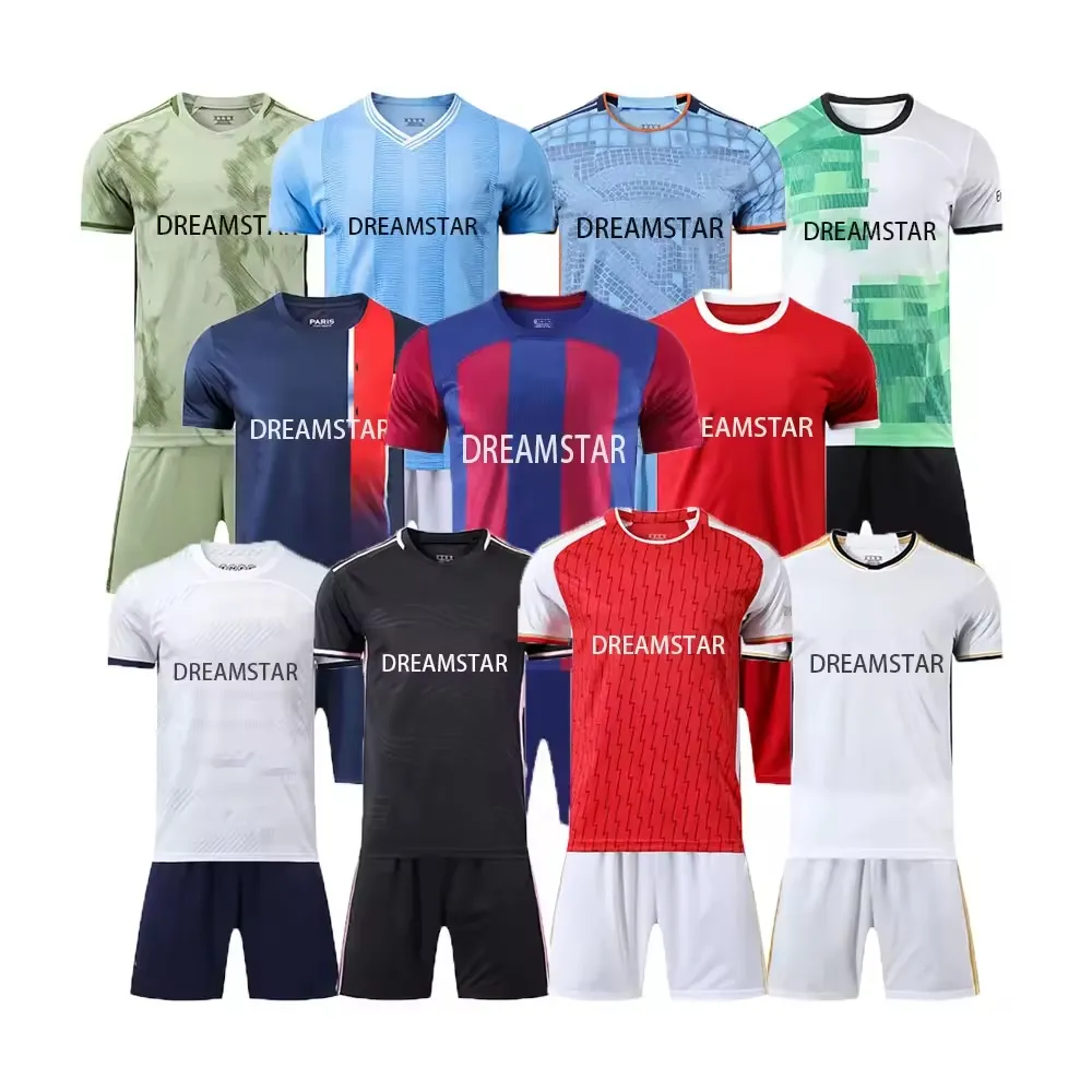 Divise da calcio sportive rosse nere divise da 2024 personalizzate con completo completo maglia da calcio sfusa