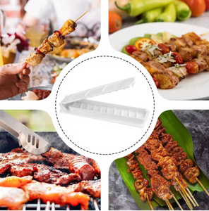 Manual Plastic Kebab Maker Mold <b>BBQ</b> Meat Skewer <b>Tool</b> Household Kebab Press - Product Image 1