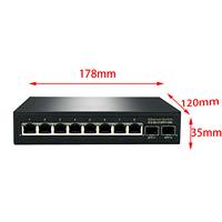 Switch Multi-Gigabit de Fácil Implementación 8x 100M/1000M/2.5G, 2x 10G SFP+, Red de Fibra No Administrada con Alimentación Integrada AC100-240V