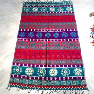 LAXMANS Designer Printed Acrylic Woolen Winter <b>Long</b> Shawls Mix Designs Colours India Fashion Traditional Scarves Shawls - Product Image 1