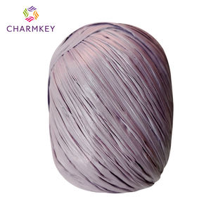 Fil <span class=keywords><strong>à</strong></span> tricoter fantaisie 100% PP en <span class=keywords><strong>raphia</strong></span>, 50g, couleur personnalisée, pour sacs au crochet blanchis, vente en gros d'usine CK1413, livraison gratuite - Product Image 2