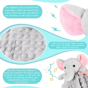 Manta de Confort <span class=keywords><strong>para</strong></span> Bebés, Suave y de Felpa, con Diseño de Elefante, Directo de Fábrica Domi, Regalo <span class=keywords><strong>para</strong></span> Bebés - Product Image 5