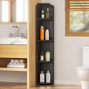 Bathroom <b>Corner</b> Shelf 4 Layers Freestanding Moisture Proof Storage Rack For Toilet And Bathroom - Product Image 3