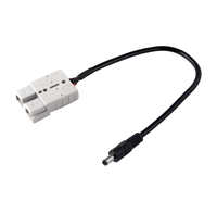 Câble d'extension de prise d'alimentation AP-5521, 50A /DC, longueur 200 mm, noir, rond, câble de 6 mm de diamètre extérieur