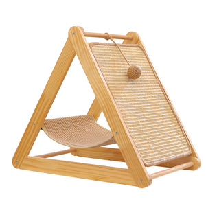 Cat Scratching <b>Post</b> With Hammock Solid Wood Sisal Mat Wear Resistant For Cats - Product Image 5