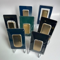 Barres de lingots d'or plaqué non magnétiques avec numéros de série, 1 oz, 2,5, 5, 10, 20, 50, 100 grammes, en laiton scellé, forme rectangulaire