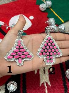 คอลเลคชั่นคริสต์มาส จี้ทำมือเงินแท้ 925 ชุบทอง ประดับด้วยเทอร์ควอยซ์สีชมพูสด - Product Image 3