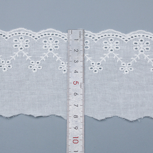 ホワイト8 CM花刺繍コットンレーストリム刺繍生地レーストリムドレス用 - Product Image 2
