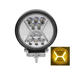 2024 tendência Avto 4x4 Off Road Acessório Anjo redondo LED luz de trabalho com flash DRL 117W luz de condução para 4WD ATV UTV SUV Pick-UP