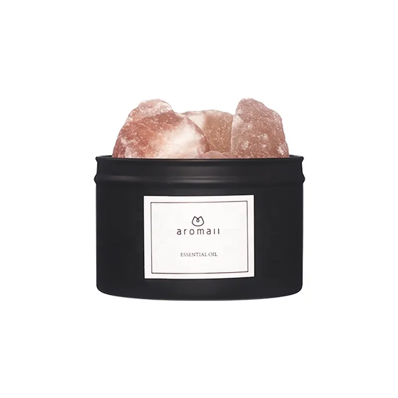 Boîte de Conserve Pierre De Sel De L'himalaya De Quartz Rose Huile Essentielle Diffuseur D'arôme