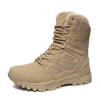 Bottes d'entraînement en cuir véritable pour hommes, semelle extérieure antidérapante, matériau de qualité tactique