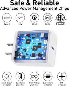Cargador Rápido PD de 20W, Enchufe de Pared USB C, Adaptador de Corriente Tipo C para iPhone 15 14 13 12 Pro Max, Samsung S23, Google Pixel - Product Image 2