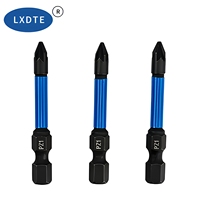 Embout de tournevis Phillips LXD 50 mm PH2 en acier S2, pointe magnétique en oxyde noir, tige hexagonale de 1/4 po pour perceuses électriques et mécaniciens professionnels