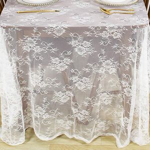 Trắng ren Khăn trải bàn phong cách đám cưới bảng vải bữa ăn tối bên trang trí lớp phủ cổ điển thêu ren cho cổ điển - Product Image 5