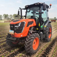 Tracteur agricole chinois 75 CV avec pelle rétrocaveuse et chargeur frontal